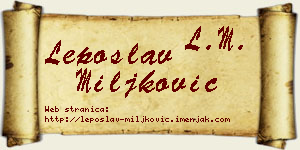 Leposlav Miljković vizit kartica